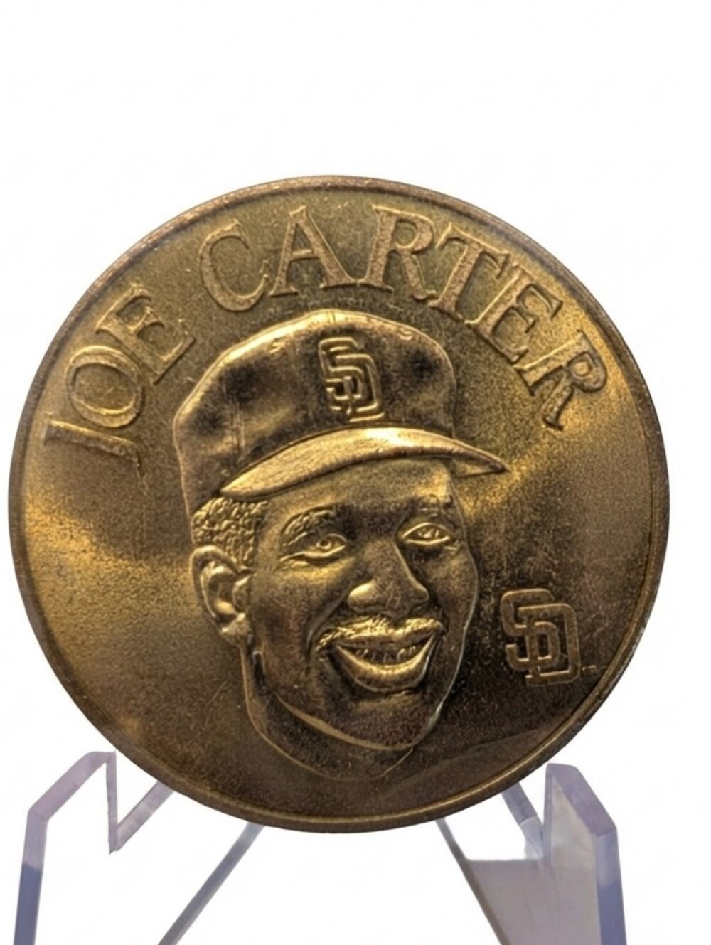 1990 ⚾ Joe Carter (Bandai Baseball Stars) "Brass Beauties" Padres/Indians